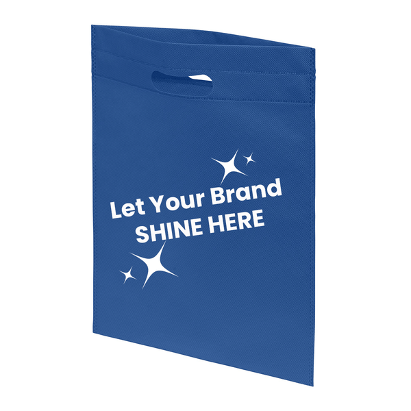 Branded Royal Blue Reusable Bags Made in USA - 12" x 15" - 250 Bags/Case