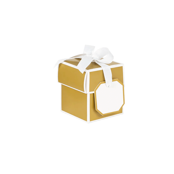 Flipalicious Gift Boxes - 3" x 3" x 3-1/2" Gold - 100 Boxes