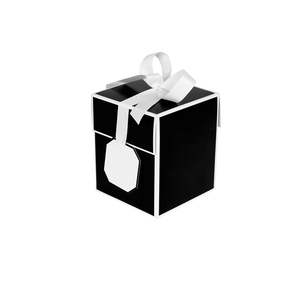 Flipalicious Gift Boxes 4" x 4" x 4-3/4" - Black - 100 Boxes