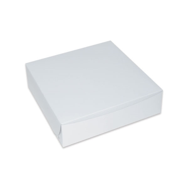 9" x 9" x 2.5"  White Bakery Boxes  50 Boxes/Pack