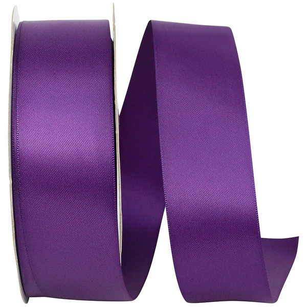 50 Yards - 1-1/2" Plum Double Face Satin Ribbon