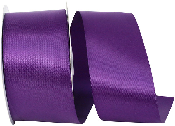 50 Yards - 2-1/2" Plum Double Face Satin Ribbon