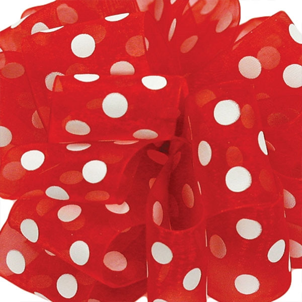 Puntino Dots Ribbon - Red