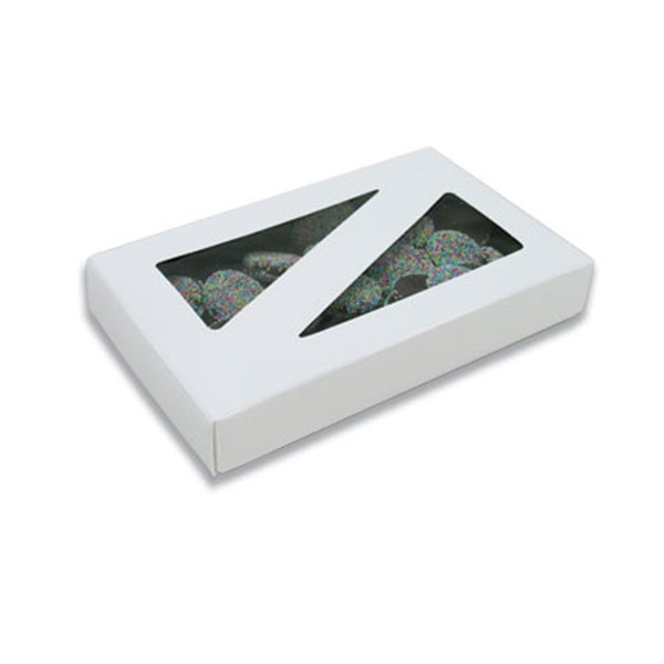 1/2 lb. Box Covers-1 Layer-Triangular Windows White