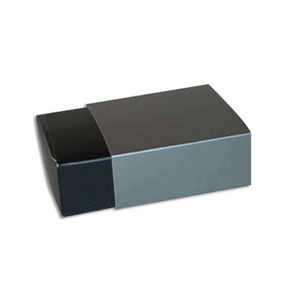 4 Truffle Candy Boxes in Black with Pewter Sleeves
