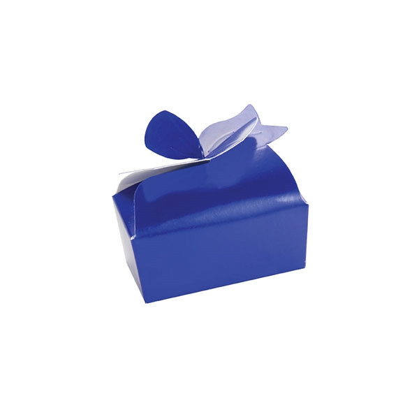 Small Royal Blue Bow Favor Boxes