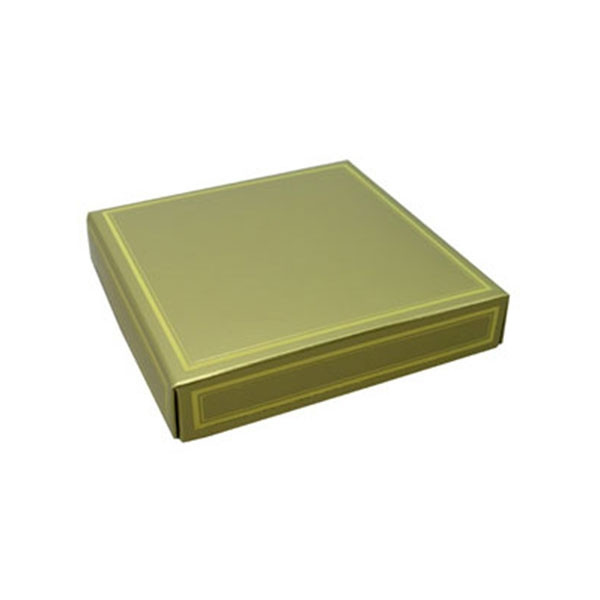 Chocolate Box Covers-8 oz.- Gold with Gold Trim