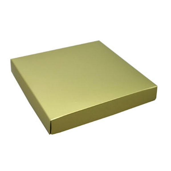 16 oz. Square Gold Chocolate Box Covers