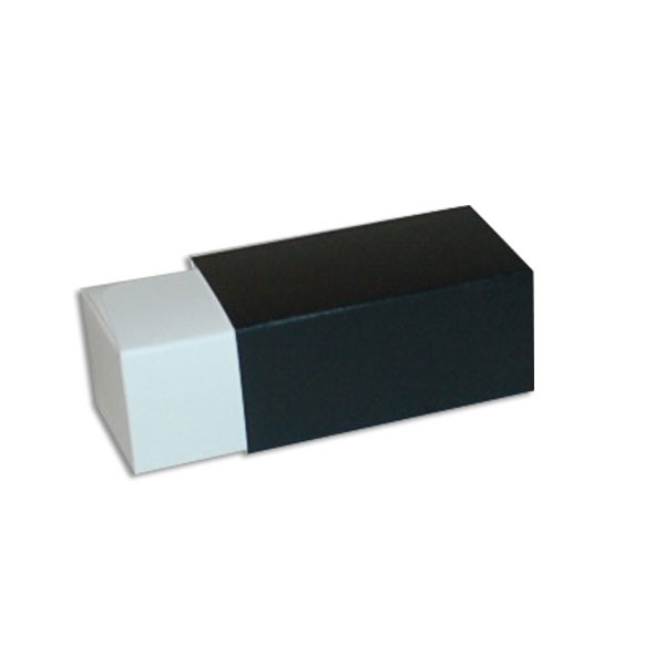 2 Truffle Candy Boxes in White with Black Sleeves