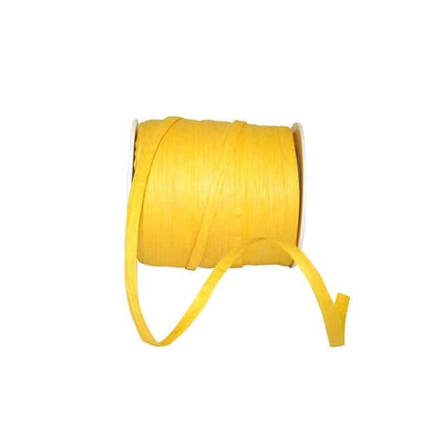 Yellow Paper Raffia Ribbon