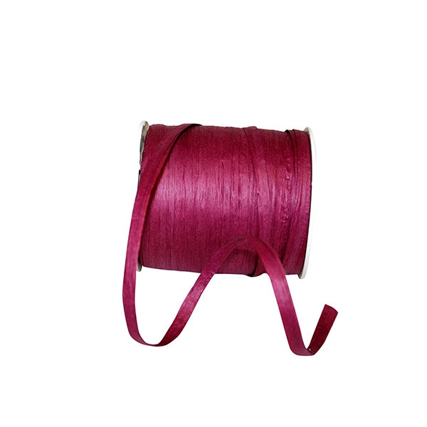 Burgundy Paper Raffia Ribbon