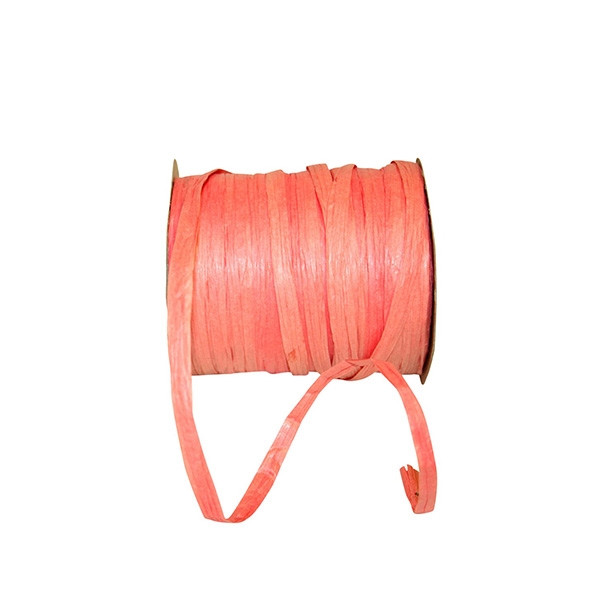 Salmon Paper Raffia ribbon