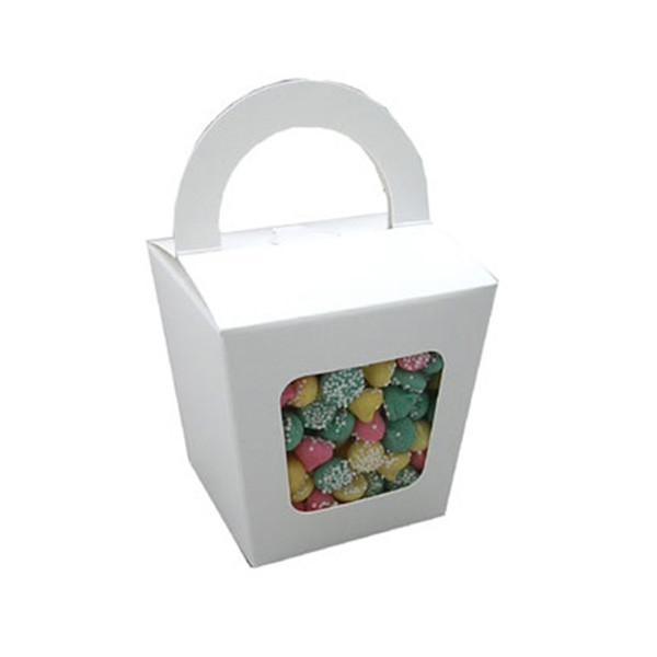 Small Basket Candy Tote Box - White