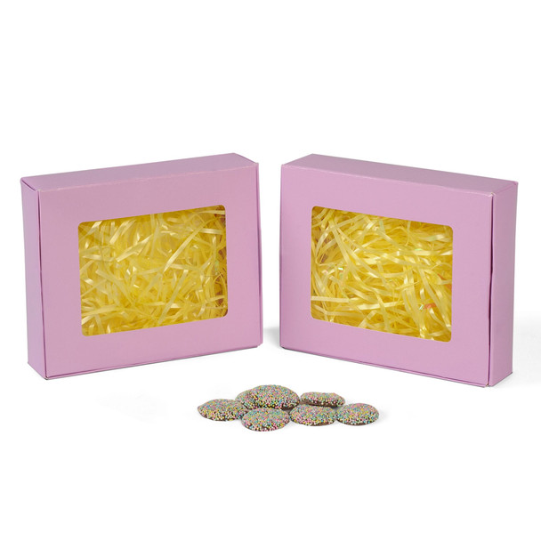 MADE IN USA - 100 Boxes - Lavender Bakery Boxes with Window - 6" x 5" x 1-1/2"