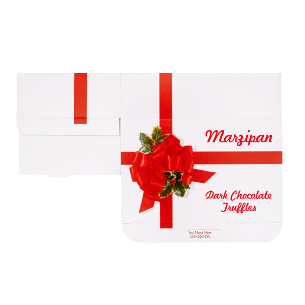 MADE IN USA - 50 Boxes - 1-1/2 lb Candy & Fudge Boxes - Ribbon N' Holly
