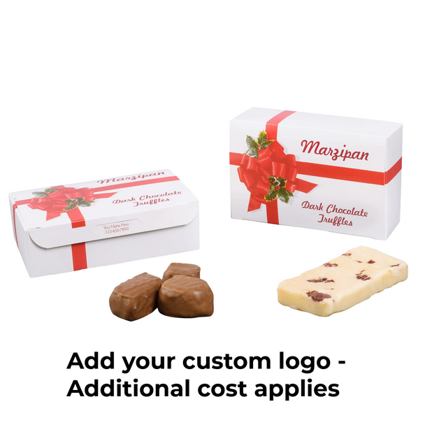 MADE IN USA - 50 Boxes - 1-1/2 lb Candy & Fudge Boxes - Ribbon N' Holly