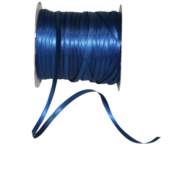 1/8" width Dainty Double Face Satin Ribbon - Royal Blue