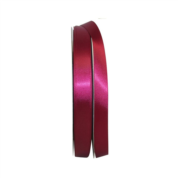 Single Face Satin Ribbon - Wine