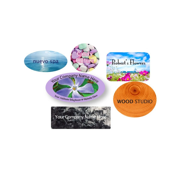 Digital Custom Printed Labels - 3/4" x 2" Rectangle