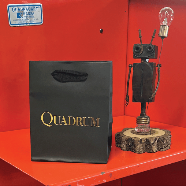 100 Bags - Black Eco Euro Paper Bags with Twill Handles 5 x 4 x 6