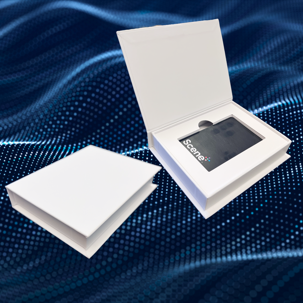 100 Boxes - Custom Branded White Magnetic Gift Card Boxes