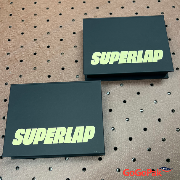 100 Boxes - Custom Branded  Black Magnetic Gift Card Boxes