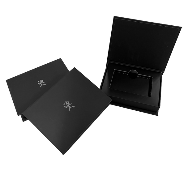 100 Boxes - Custom Branded  Black Magnetic Gift Card Boxes