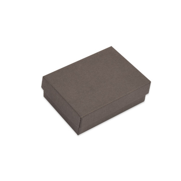 Made in & Ships from USA - 100 Boxes - Custom Printed Matte Grey Jewelry Boxes - 3-1/16" x 2-1/8" x 1"