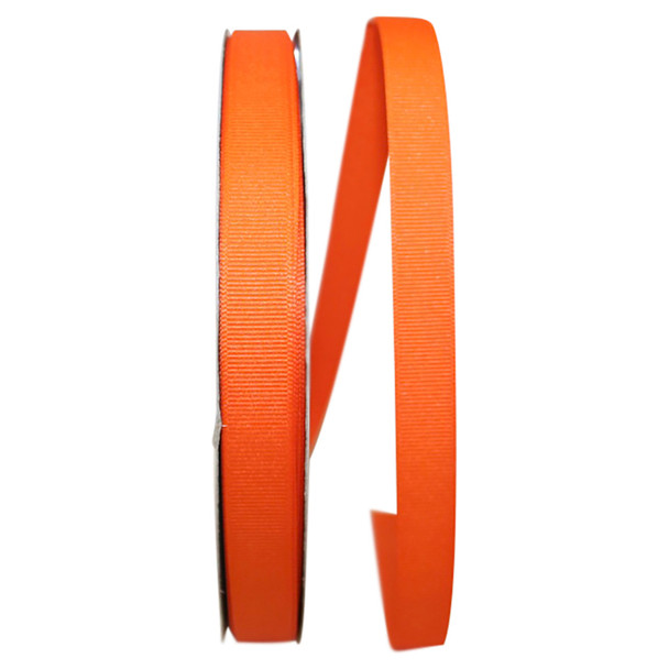 5/8" Grosgrain ribbon - Orange - 100 Yards/Roll - Ships from NY, USA