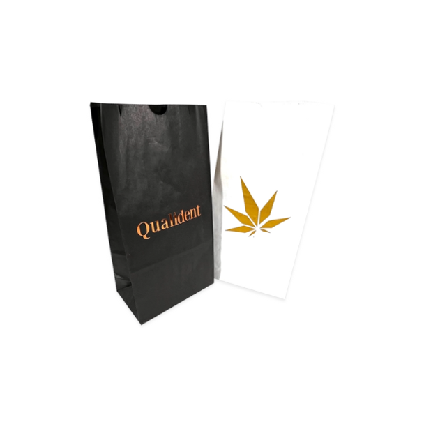 MADE IN USA - Custom Branded 6 lb. SOS Paper Bags - Black Kraft - 1000 Bags Minimum