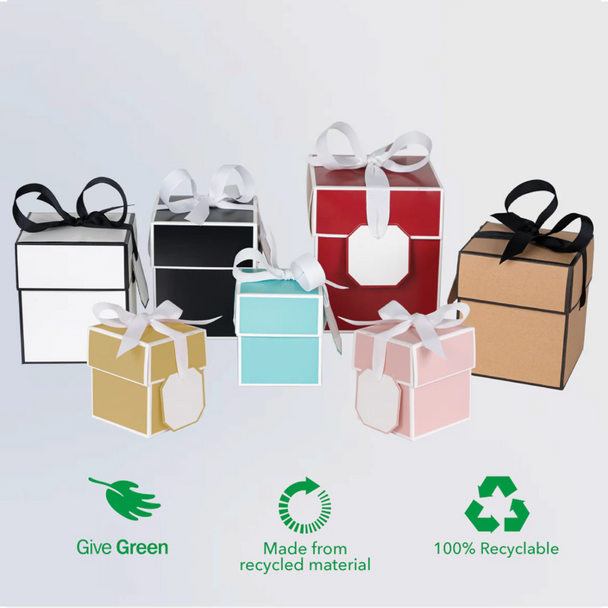 Flipalicious Gift Boxes - 3" x 3" x 3-1/2" Kraft - 100 Boxes