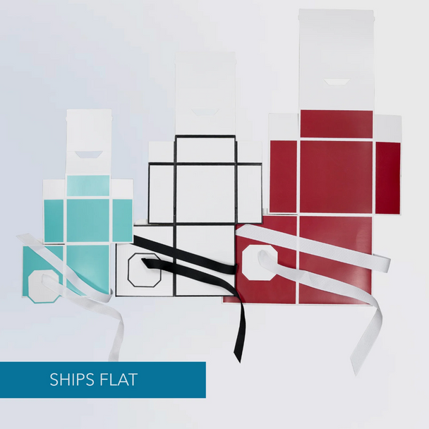 Flipalicious Gift Boxes 4" x 4" x 4-3/4" - Blue - 100 Boxes