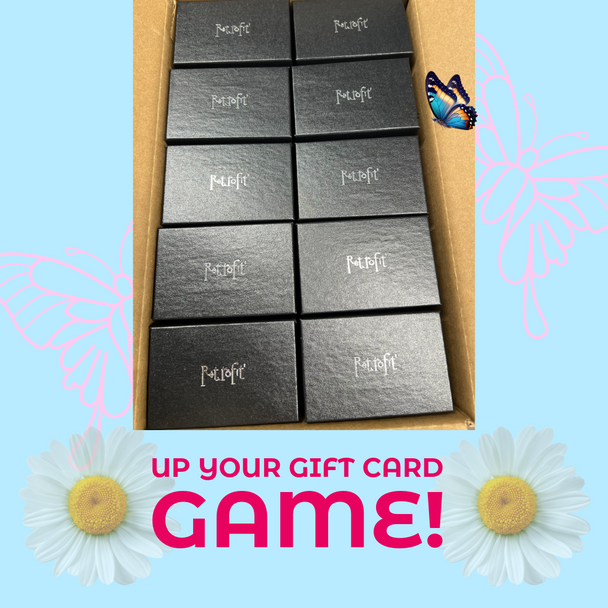 MADE IN USA - 100 Boxes - Custom Printed Black Embossed Gift Card Boxes