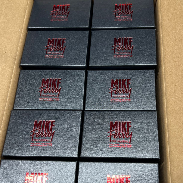 MADE IN USA - 100 Boxes - Custom Printed Black Embossed Gift Card Boxes