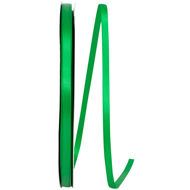 100 Yards 1/4" Emerald - Single Face Satin Ribbon - Ships from NY, USA