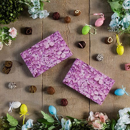 MADE IN USA - 50 Covers - 1/2 lb. Candy Box Covers - Lilacs - 7-1/8" x 4-1/2" x 1-1/8"
