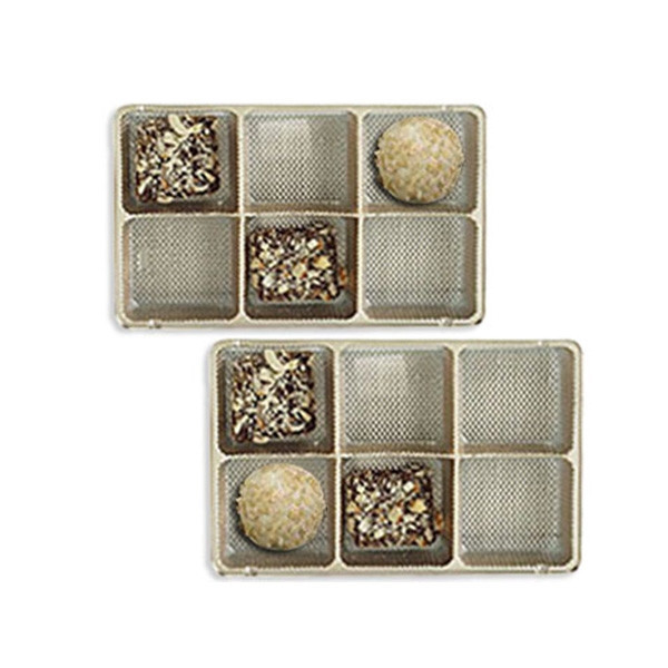 1/2 lb. plastic gold trays-6 cavities