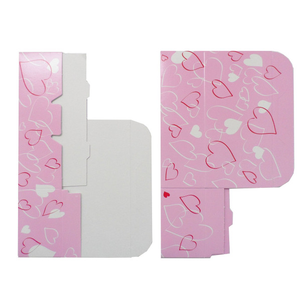 CLEARANCE - MADE IN USA - 50 Boxes 1/2 lb. Candy & Fudge Boxes - Entangled Hearts 5-1/2" x 2-3/4" x 1-3/4"