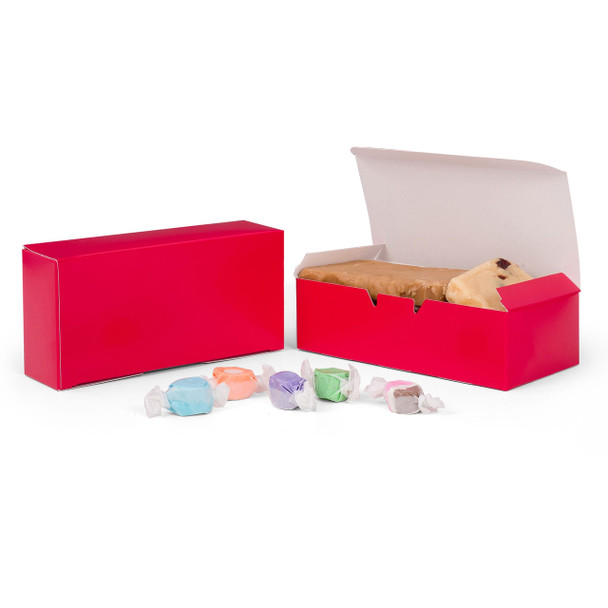 CLEARANCE - MADE IN USA - 50 Boxes - 1 lb. Candy & Fudge Boxes -Red