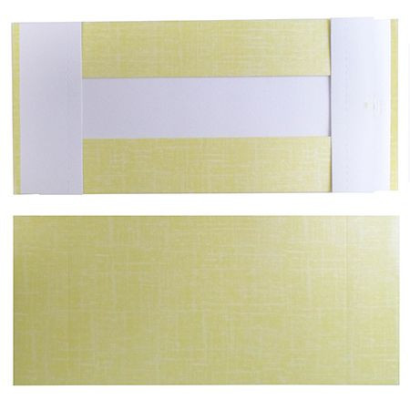 CLEARANCE - MADE IN USA - 50 2 Layer Covers - 2 lb. Candy-Chocolate Box Covers - Yellow Linen