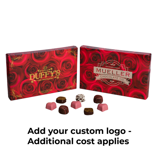 CLEARANCE MADE IN USA - 50 Covers - 1 lb. Candy-Chocolate Box Covers - Dark Rose