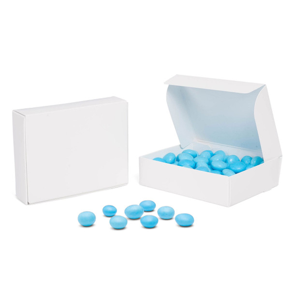 CLEARANCE-Made in & Ships from USA - 50 Boxes 1/4 lb. White Candy Boxes - 4-9/16" x 3-9/16" x 1-1/4"