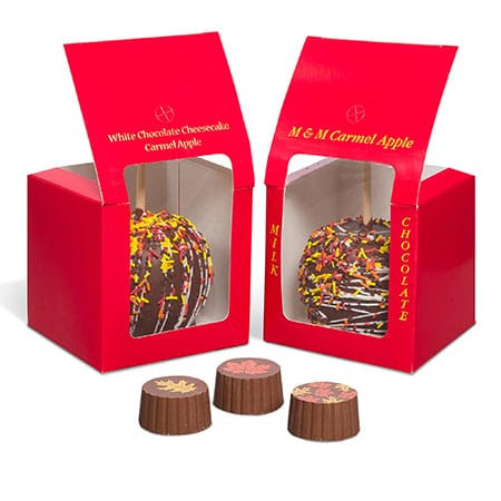 CLEARANCE-50 Candy Apple Boxes-Red