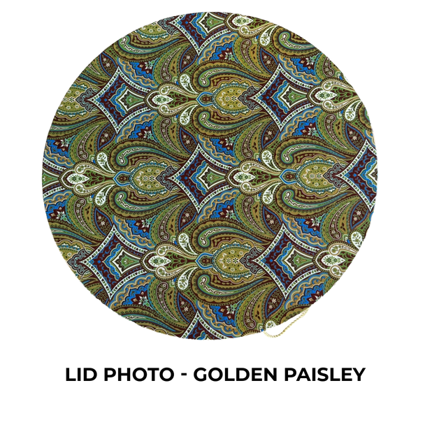 MADE IN USA - Rigid Hat Box Sets - Golden Paisley - Set of 4