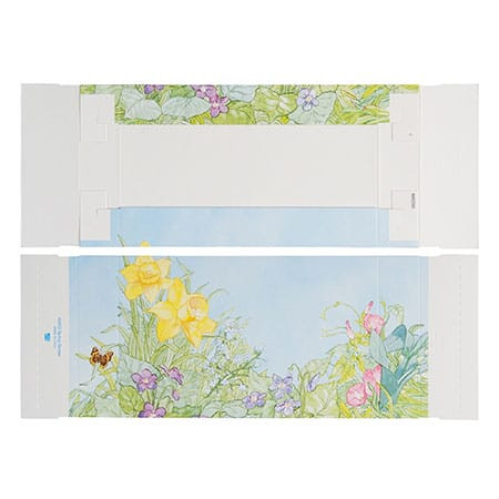 CLEARANCE - MADE IN USA - 50 Covers - 1/2 lb. Candy Box Covers - Spring Garden - 7-1/8" x 4-1/2" x 1-1/8"