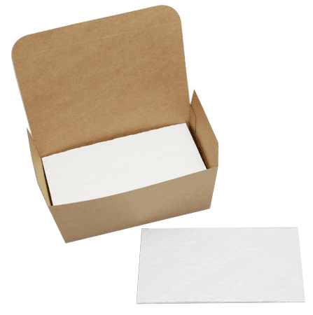 CLEARANCE - MADE IN USA - 50 Pads - 1/2 lb. Ballotin Candy Pads White 6-1/4" x 3-9/16"