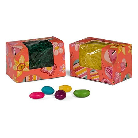 CLEARANCE - MADE IN USA  - 50 Boxes - 1/4 lb. Coral Easter - Egg Boxes 3-5/8" x 2-3/8" x 2-3/8"