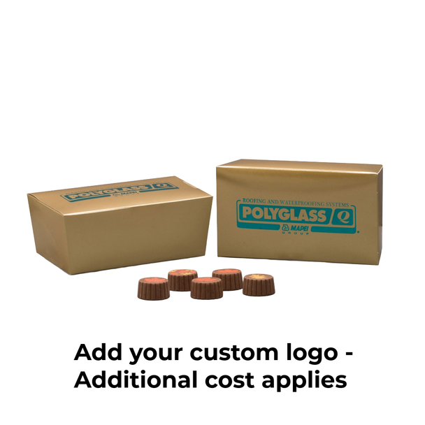 CLEARANCE - MADE IN USA - 50 Boxes - 1/2 lb. Gold Ballotin Boxes