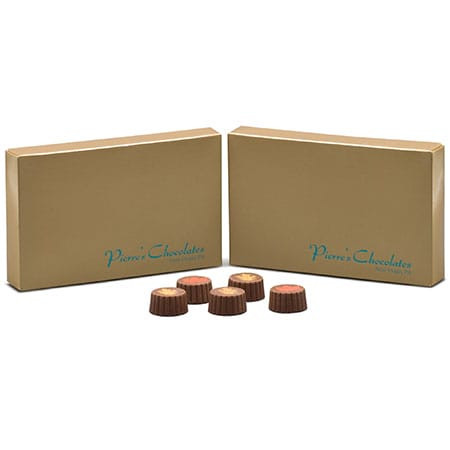 CLEARANCE - MADE IN USA - 50 Covers - 1/2 lb. Candy Box Covers - Gold - 7-1/8" x 4-1/2" x 1-1/8"