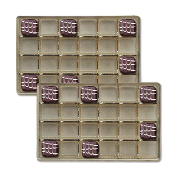 1 lb. Gold Plastic Tray 24 cavities